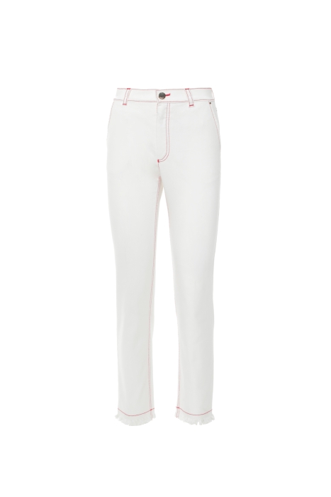 Gizia Jeans with Red Stitching Detail. 5 Gizia Jeans with Red Stitching Detail. 5
