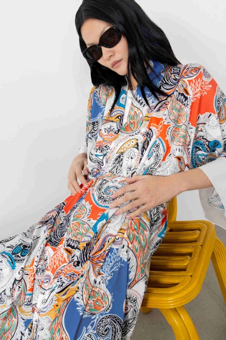 Gizia Lace-Up Detailed Belted Kimono With Band Sleeves. 2 Gizia Lace-Up Detailed Belted Kimono With Band Sleeves. 2