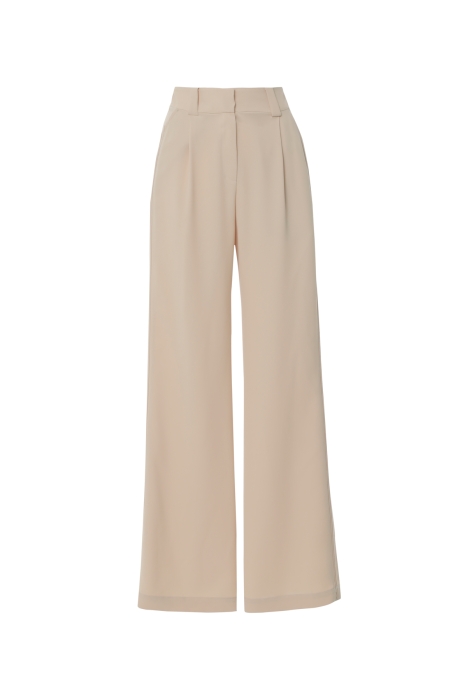 Gizia Beige Trousers with Embroidery and Button Detail. 5
