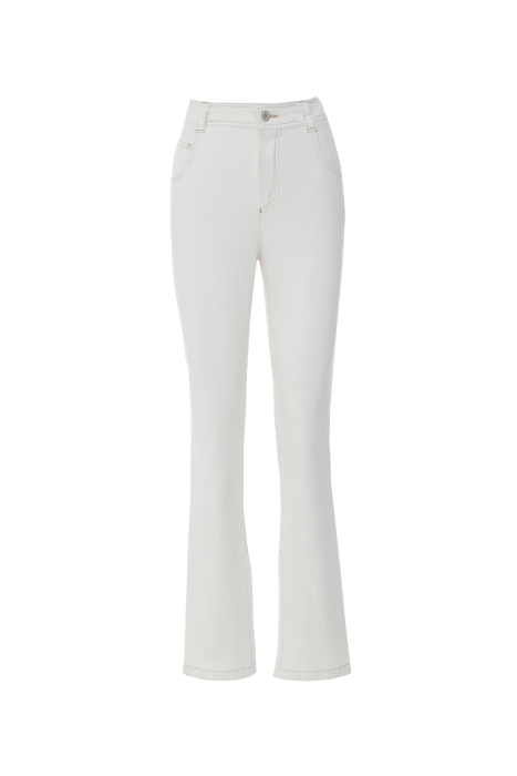 Gizia White Jeans with Lace Pockets With Slits On The Legs. 3 Gizia White Jeans with Lace Pockets With Slits On The Legs. 3