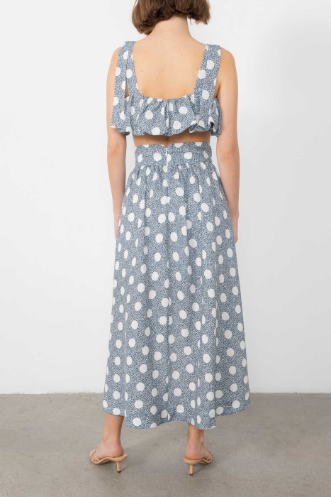 Gizia Navy Skirt with Asymmetric Slits. 4 Gizia Navy Skirt with Asymmetric Slits. 4