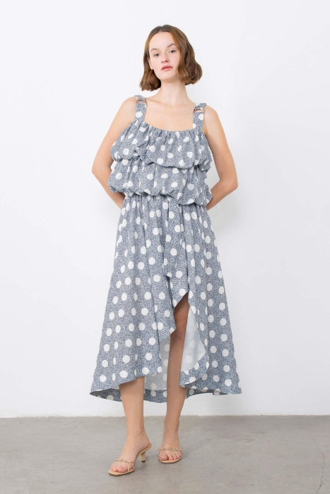 Gizia Navy Skirt with Asymmetric Slits. 1 Gizia Navy Skirt with Asymmetric Slits. 1