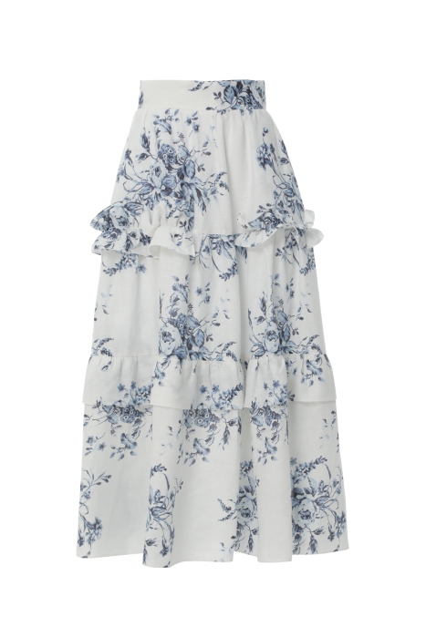 Gizia Ruffled Embroidered Detailed Skirt. 4 Gizia Ruffled Embroidered Detailed Skirt. 4