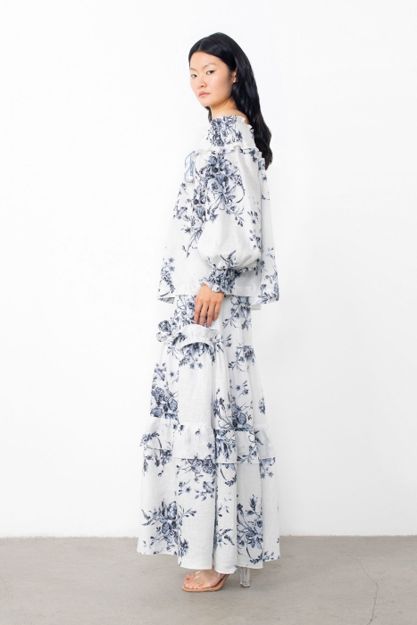 Gizia Ruffled Embroidered Detailed Skirt. 2 Gizia Ruffled Embroidered Detailed Skirt. 2