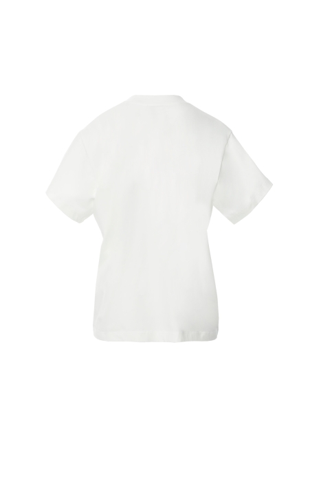 Gizia Basic Ecru Tshirt With Applique Embroidery Detail. 3