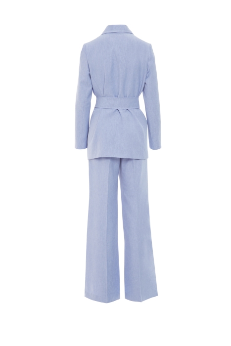 Gizia Button Detailed Belted Blue Suit. 3 Gizia Button Detailed Belted Blue Suit. 3