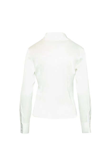 Gizia Shiny Satin Fit Ecru Shirt. 3 Gizia Shiny Satin Fit Ecru Shirt. 3