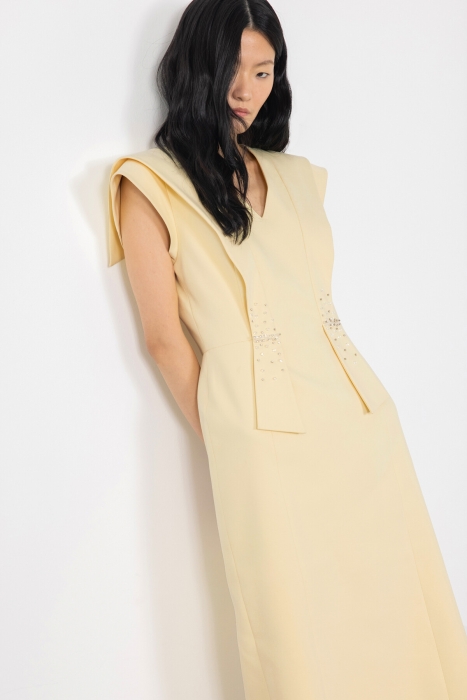 Gizia Yellow Dress With Stone And Bead Embroidery. 2