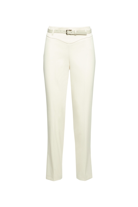 Gizia Beige Carrot Pants With Belt. 1