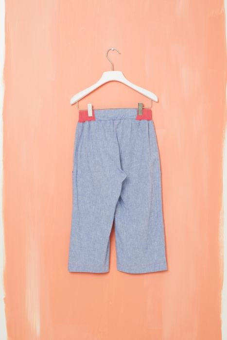 Gizia Cotton Trousers Wıth Colorful Knıtwear Detaıl. 2