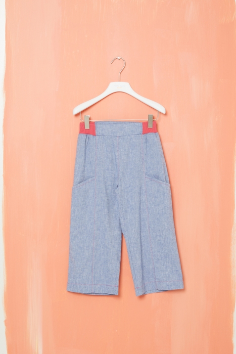 Gizia Cotton Trousers Wıth Colorful Knıtwear Detaıl. 1