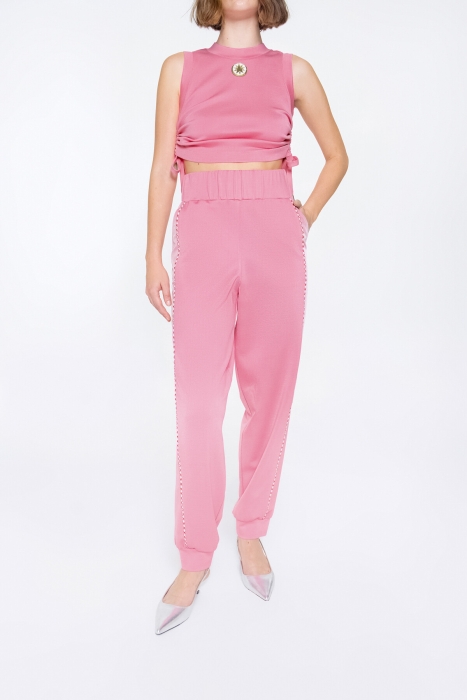 Gizia Tracksuit With Taffeta Detail On The Sides And Elastic Waist. 1