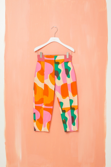 Gizia Triko Detaylı Desenli Pantolon. 1