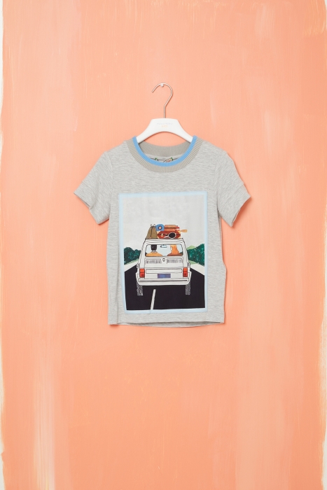 Gizia Printed Short Sleeve Grey Tshirt. 1 Gizia Printed Short Sleeve Grey Tshirt. 1