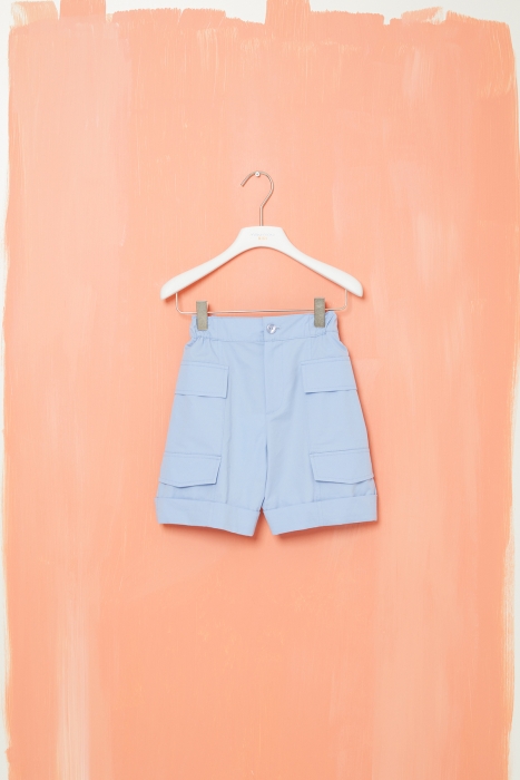 Gizia Cotton Shorts Wıth Elastıc Waıst Wıth Pocket Detaıl. 1