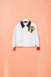 Gizia White Jacket with Tiger Embroidery. 3