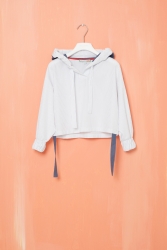 Gizia White Tshirt With Hoodie Detail. 3