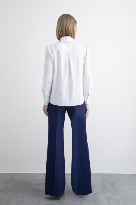 Gizia White Shirt With Detailed Collar Line. 4