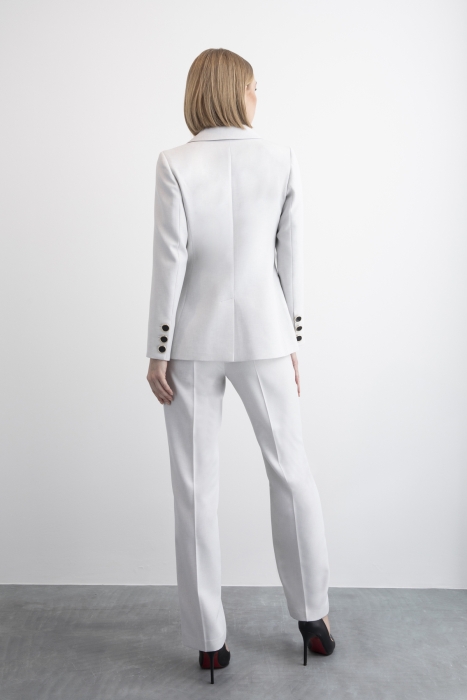 Gizia Beige Suit with Trousers and Double-breasted Closed Jacket. 4