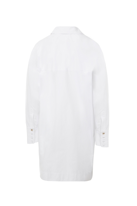 Gizia Oversized Poplin White Shirt. 3