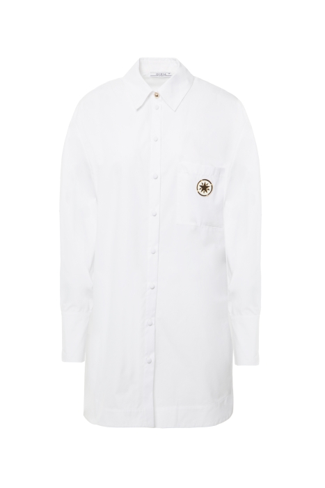 Gizia Oversized Poplin White Shirt. 1