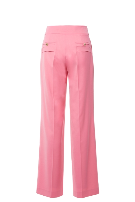 Gizia Pink Trousers with Gold Button Detail Flato Pockets. 3