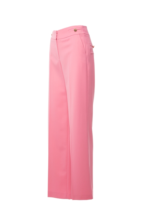 Gizia Pink Trousers with Gold Button Detail Flato Pockets. 2