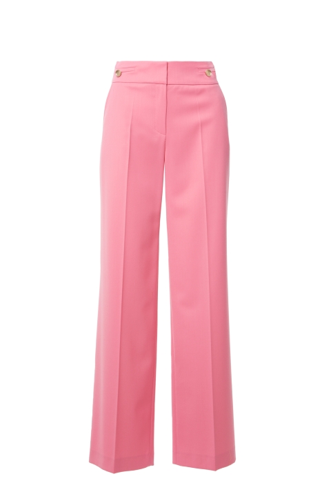 Gizia Pink Trousers with Gold Button Detail Flato Pockets. 1