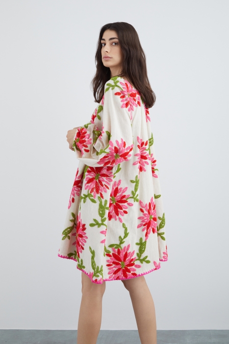 Gizia Pink Dress with Floral Pattern. 3