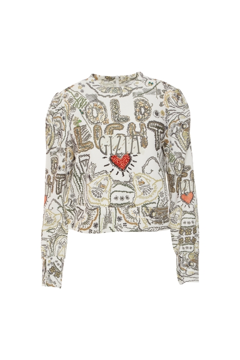 Gizia Patterned Stone Embroidered Sweat. 6