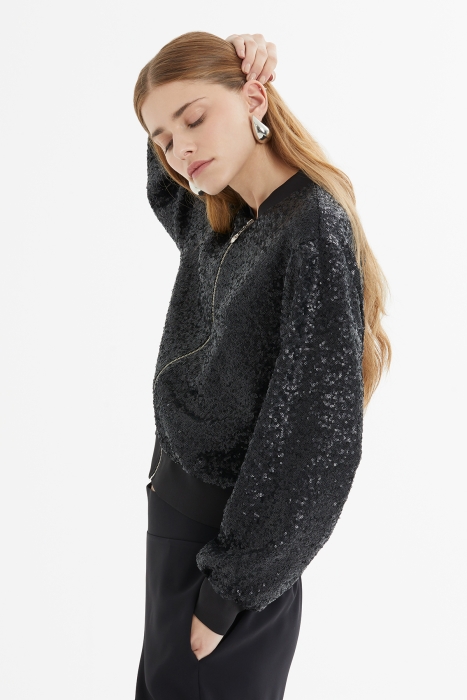 エムミーエメ　Shine bijou fake far jacket black エムミーエメ Shine bijou fake far jacket ブラック