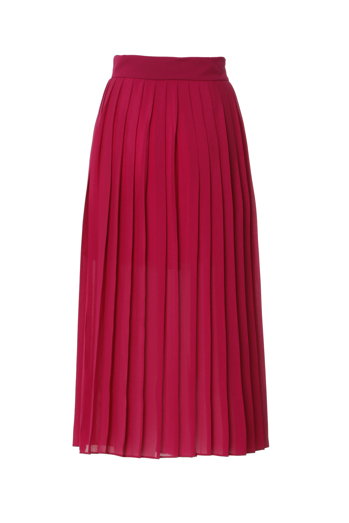Pleated Pink Midi Skirt | Gizia
