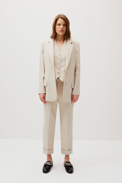 Gizia 2 Button Blazer Beige Jacket. 2 Gizia 2 Button Blazer Beige Jacket. 2