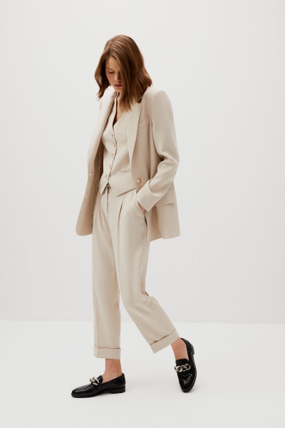 Gizia 2 Button Blazer Beige Jacket. 1 Gizia 2 Button Blazer Beige Jacket. 1