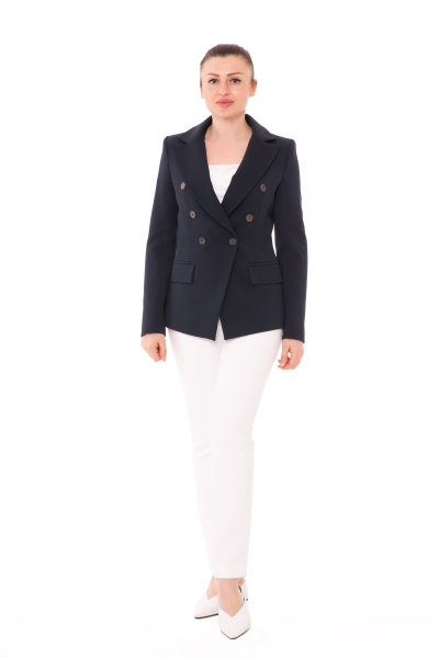 Gizia Classic Blazer Navy Blue Jacket. 1