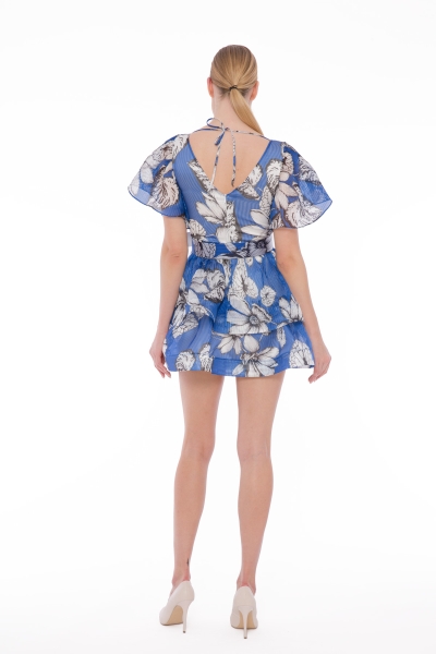 Gizia Godeli Transparent Floral Mini Dress. 3