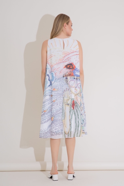 Gizia Kids Printed Midi Ecru Dress. 4