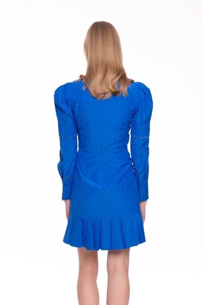 Gizia Long Sleeve Sax Mini Dress. 3
