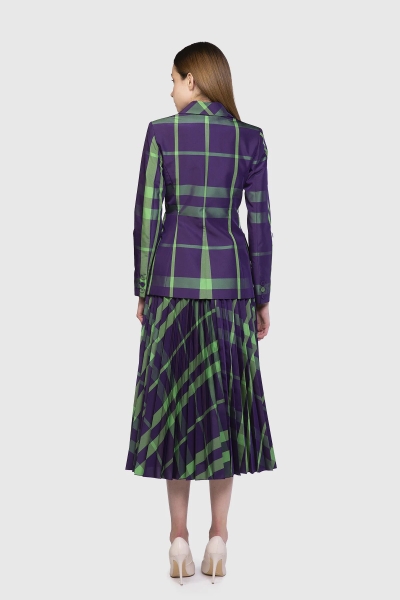 Gizia Plaid Blazer Green Jacket. 1