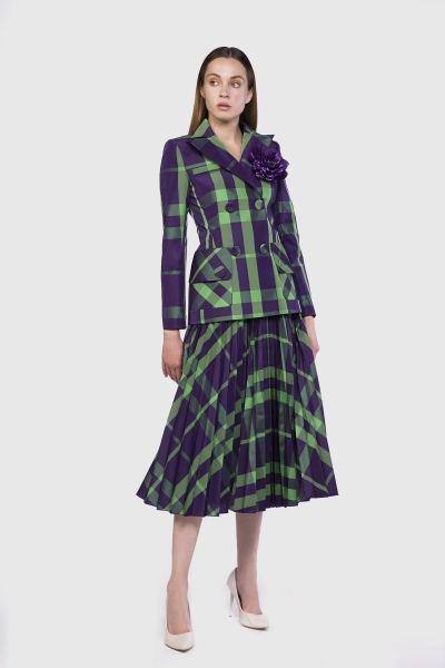 Gizia Plaid Blazer Green Jacket. 2 Gizia Plaid Blazer Green Jacket. 2