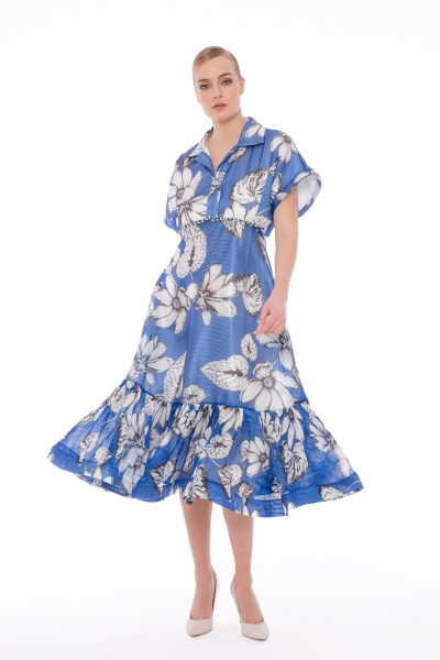 Gizia Sheer Floral Dress. 1