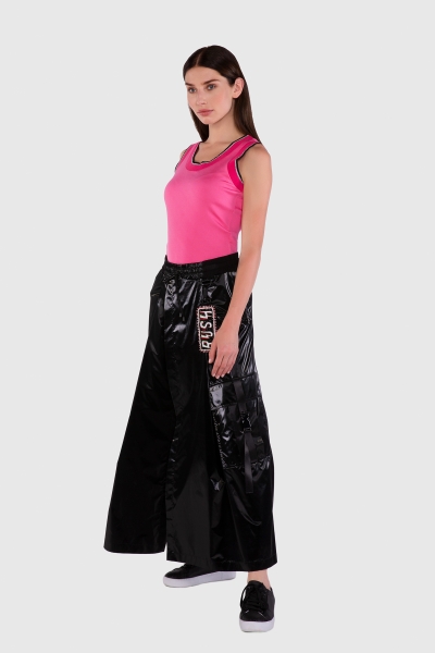 Gizia Side Pocket Accessory Detail Black Trousers Skirt. 1