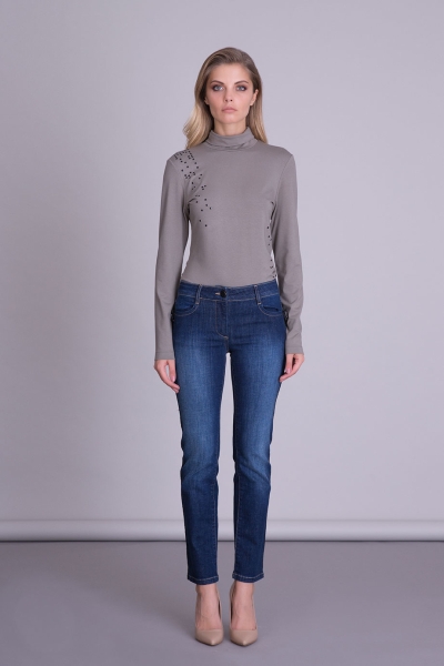 Gizia Side Stripe Detailed Piping Jeans. 3