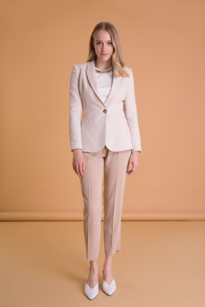 Gizia Single Button Beige Blazer Fabric Jacket. 4 Gizia Single Button Beige Blazer Fabric Jacket. 4