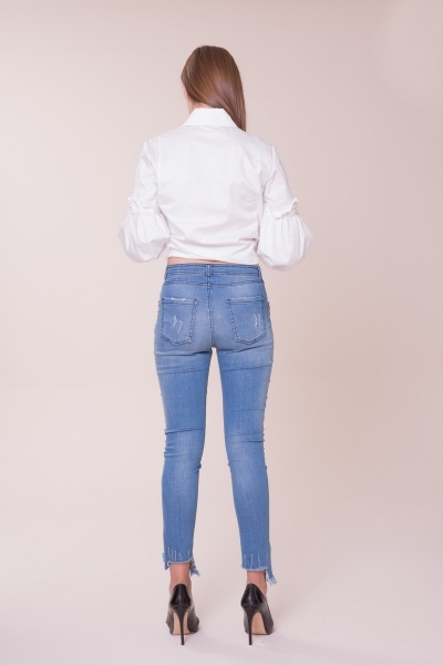 Gizia Swarovski Stone Detailed Jeans. 3