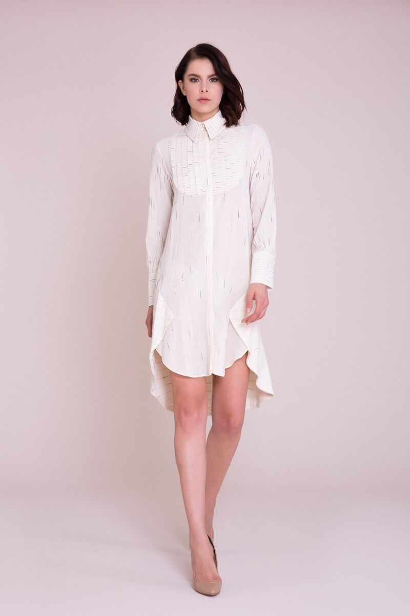 high low collared shirt