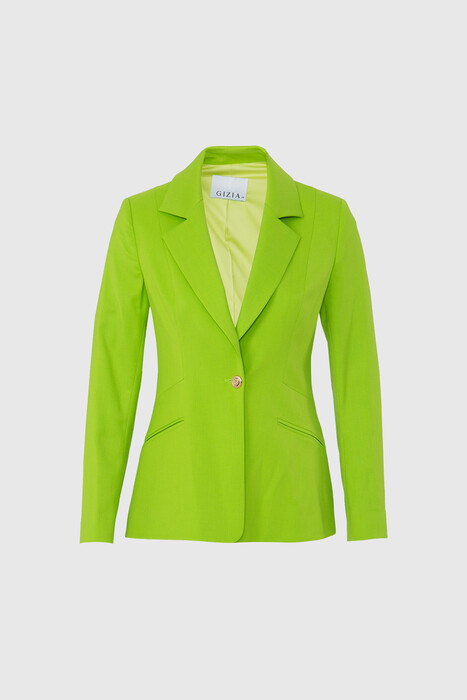 Gizia Fit Cut Blazer One Button Green Jacket. 3 Gizia Fit Cut Blazer One Button Green Jacket. 3