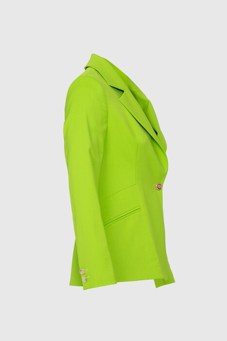 Gizia Fit Cut Blazer One Button Green Jacket. 2