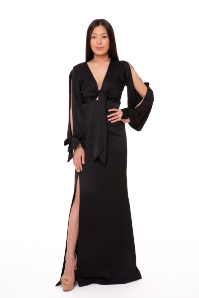 Gizia Siyah Uzun Gece Elbisesi. 2