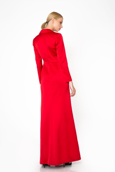 Gizia Taş İşleme Detaylı Kırmızı Uzun Gece Elbisesi. 3